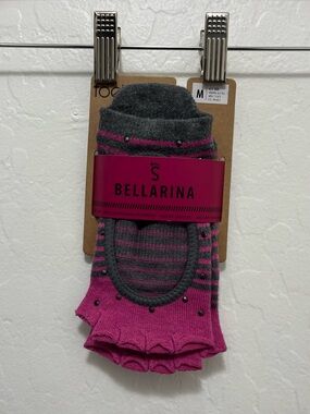 NWT ToeSox Bellarina Full Toe Grip Socks Size M Pilates Barre Yoga Organic